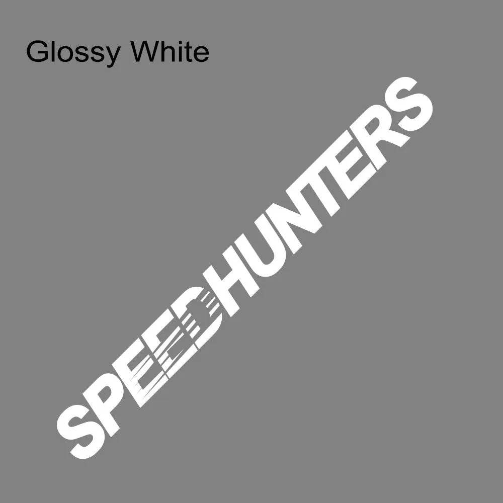 Speed Hunters reflective vinyl car sticker measuring 59cm by 10cm in multiple colour options.