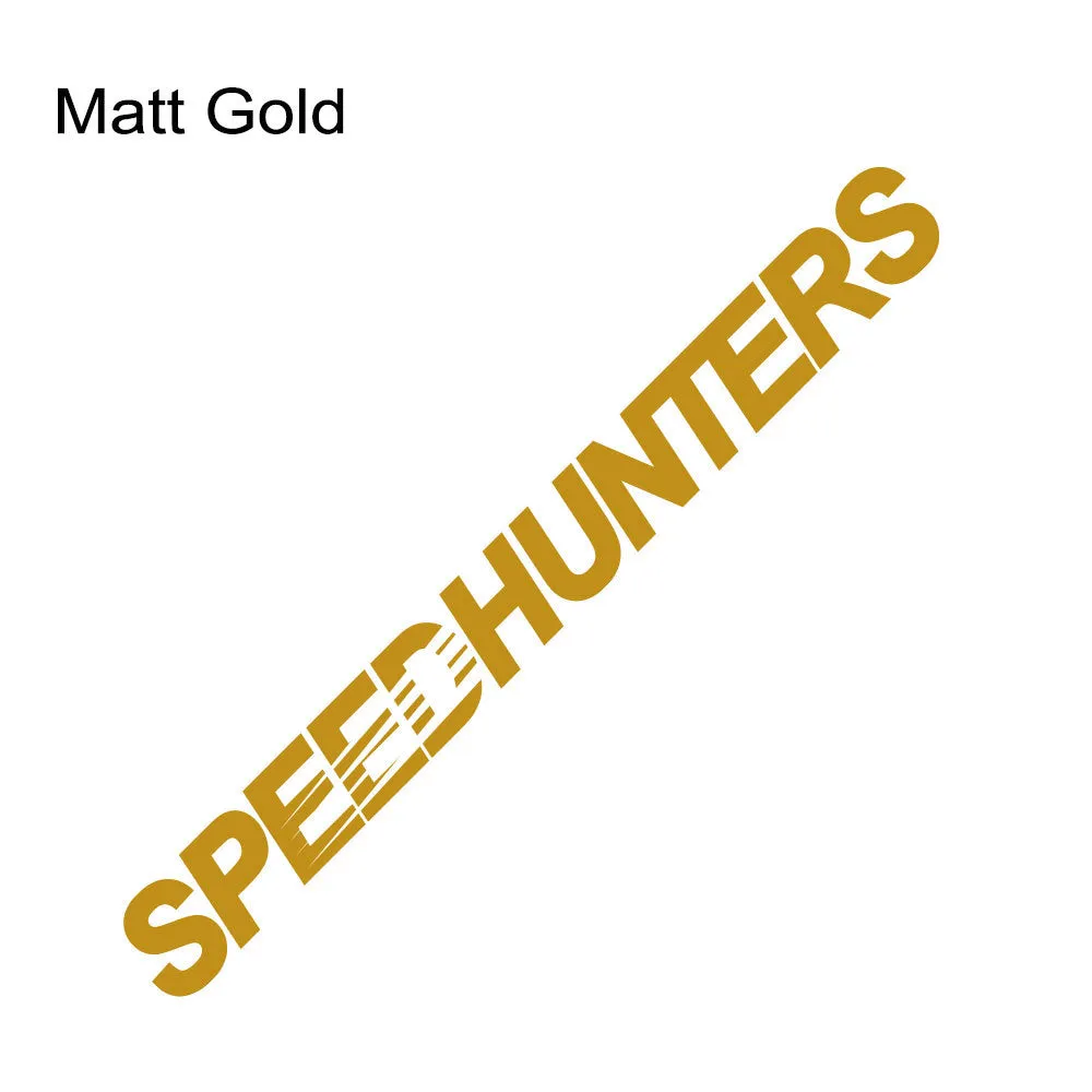 Speed Hunters reflective vinyl car sticker measuring 59cm by 10cm in multiple colour options.