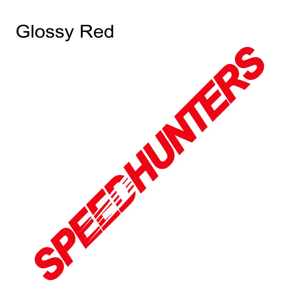 Speed Hunters reflective vinyl car sticker measuring 59cm by 10cm in multiple colour options.