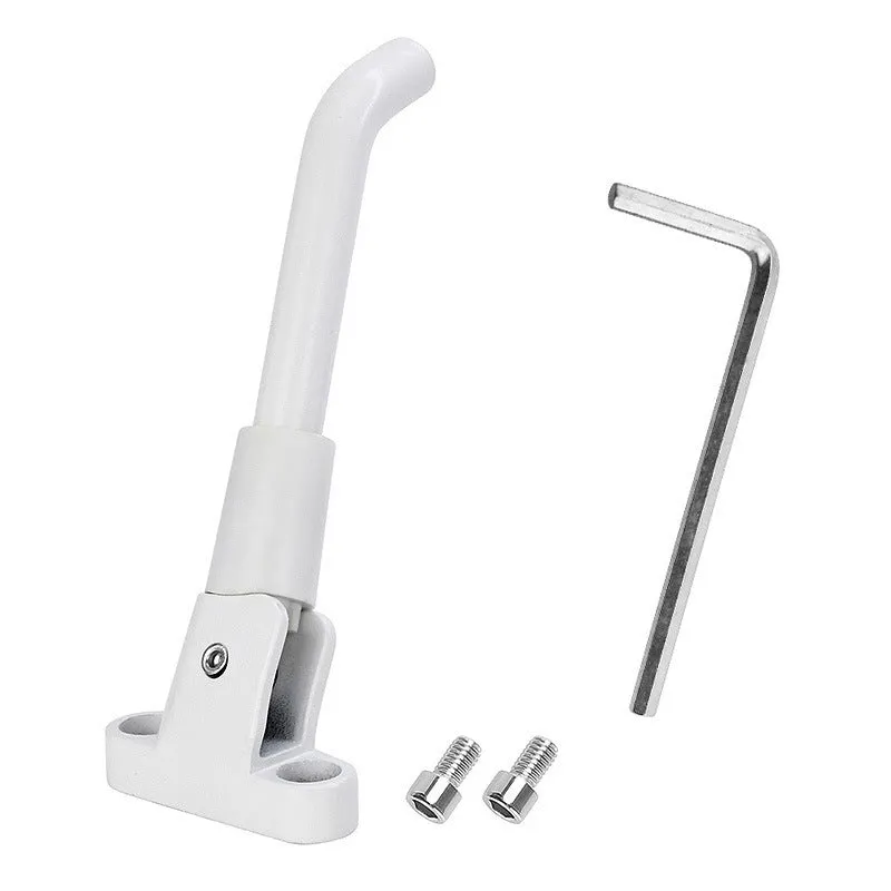 Black aluminium alloy electric scooter foot brace with screws and hex wrench