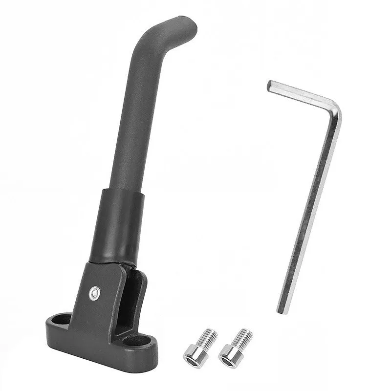 Black aluminium alloy electric scooter foot brace with screws and hex wrench