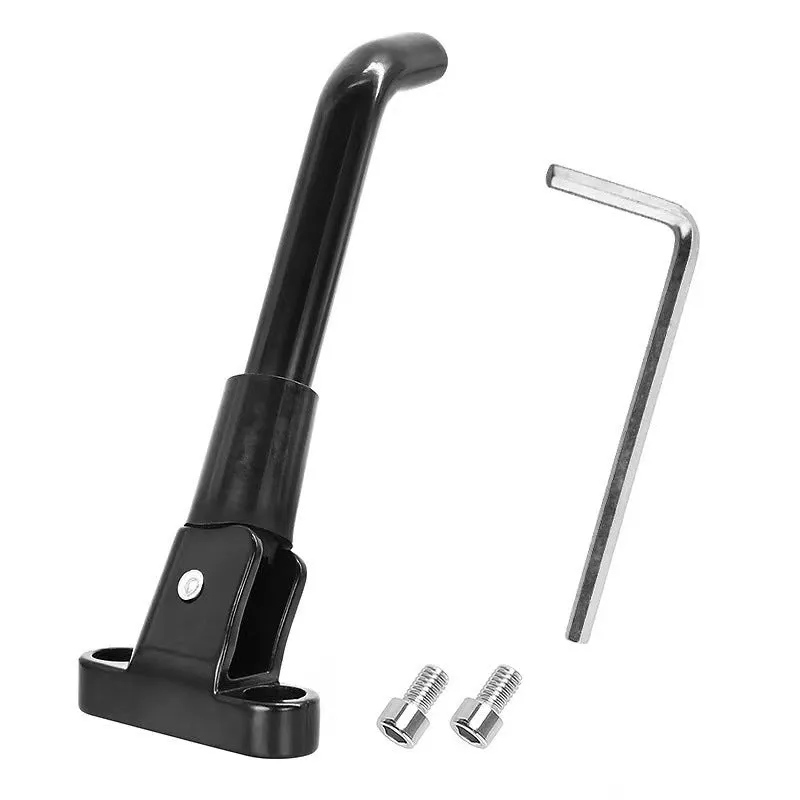 Black aluminium alloy electric scooter foot brace with screws and hex wrench