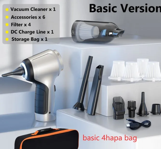 Brushless handheld vacuum cleaner with 12000Pa suction for car and home cleaning applications
