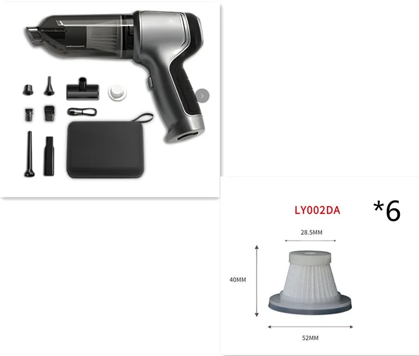 Brushless handheld vacuum cleaner with 12000Pa suction for car and home cleaning applications