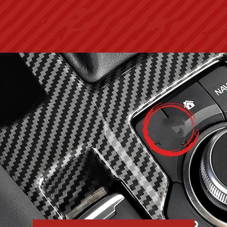 Pair of left and right ABS steering wheel frame trims with carbon fibre pattern for adhesive installation.