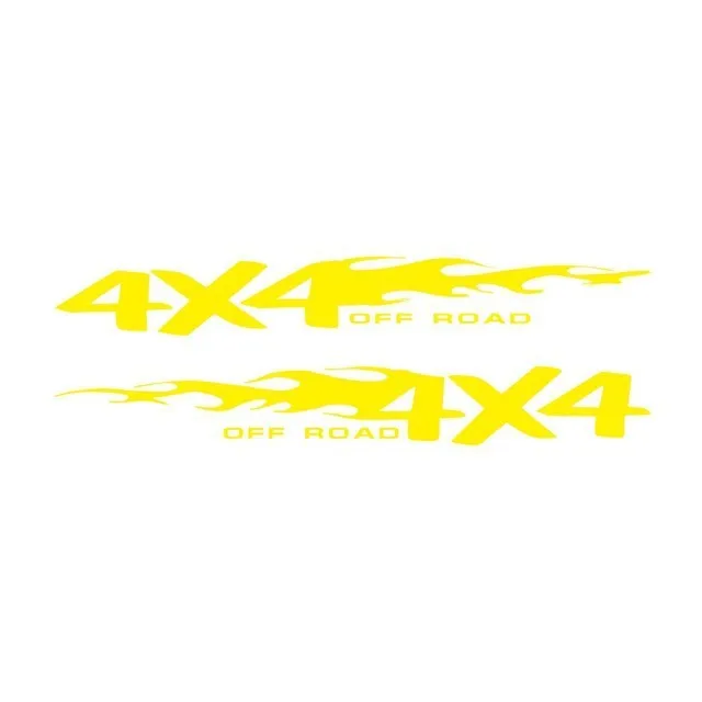 Fire totem striped reflective car sticker on vehicle door in multiple colour options