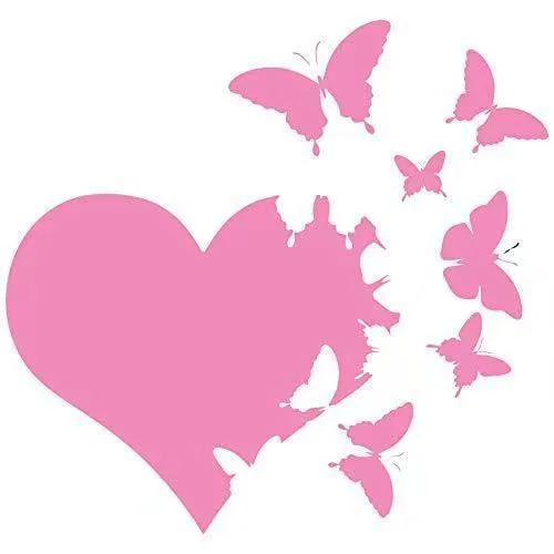 Butterfly design car body sticker in various colours measuring 15cm square