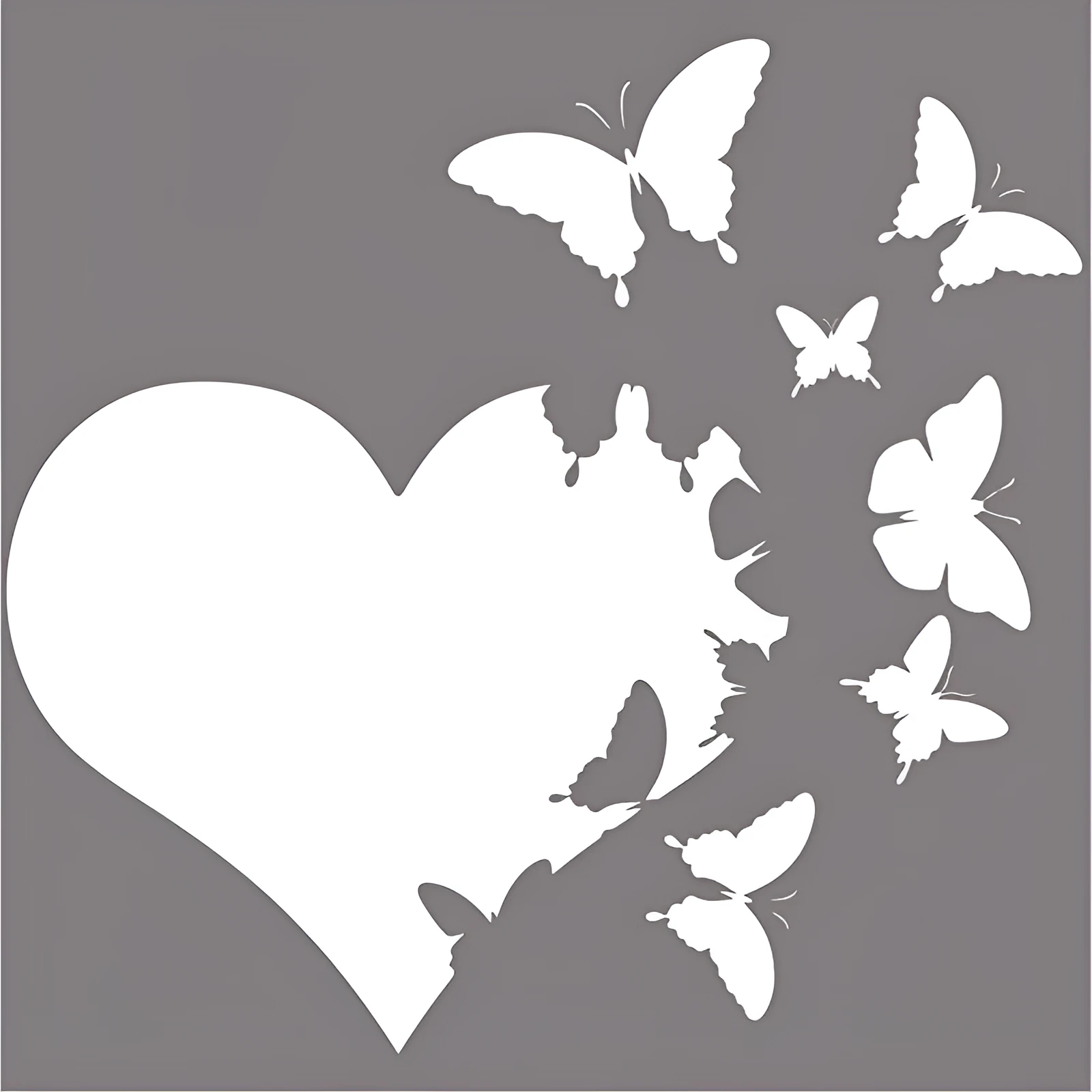 Butterfly design car body sticker in various colours measuring 15cm square