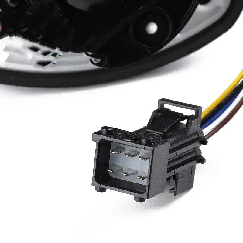 Black universal forklift hydraulic control lever joystick made from ABS plastic.