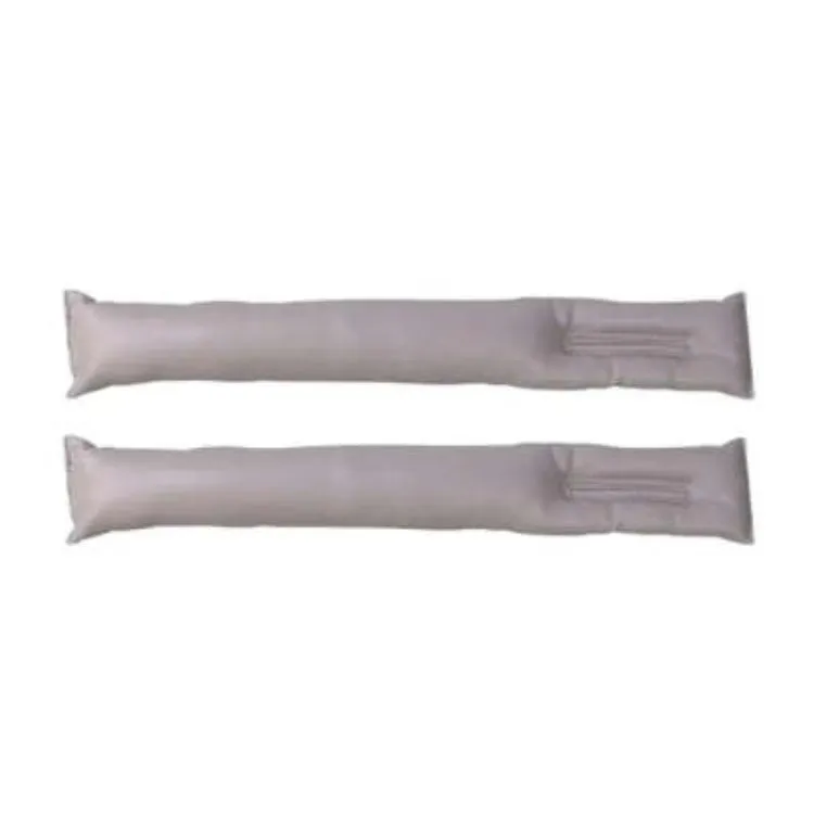 Leather-look PU car seat gap filler strip in black, beige, brown, and grey colours.