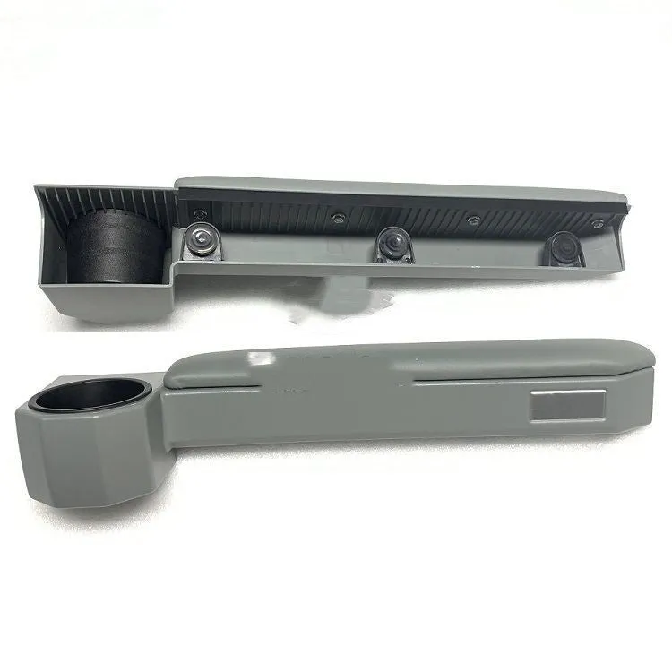 Grey magnetic car armrest door ring frame set showing two pieces for vehicle installation
