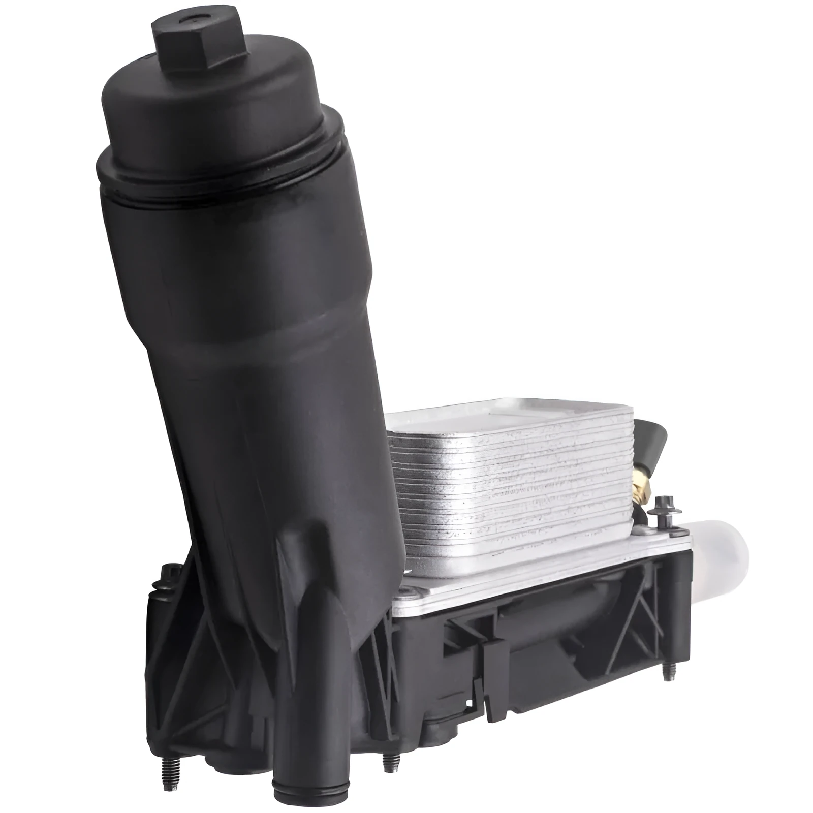 Oil radiator filter base assembly with integrated oil cooler for Jeep Dodge vehicles
