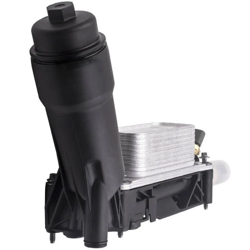 Oil radiator filter base assembly with integrated oil cooler for Jeep Dodge vehicles