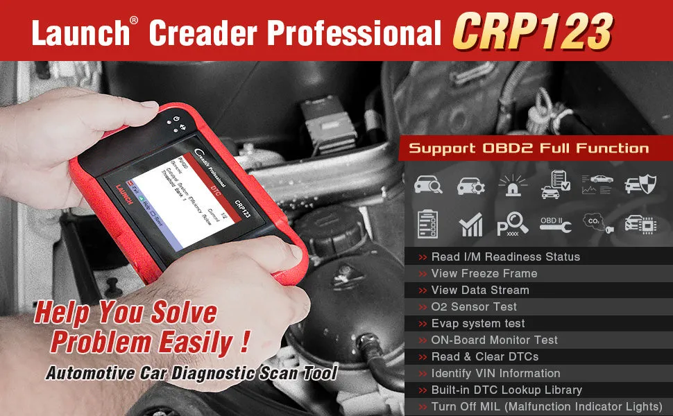 CRP123 automobile fault detector diagnostic equipment with main machine, cables, card reader and user manual