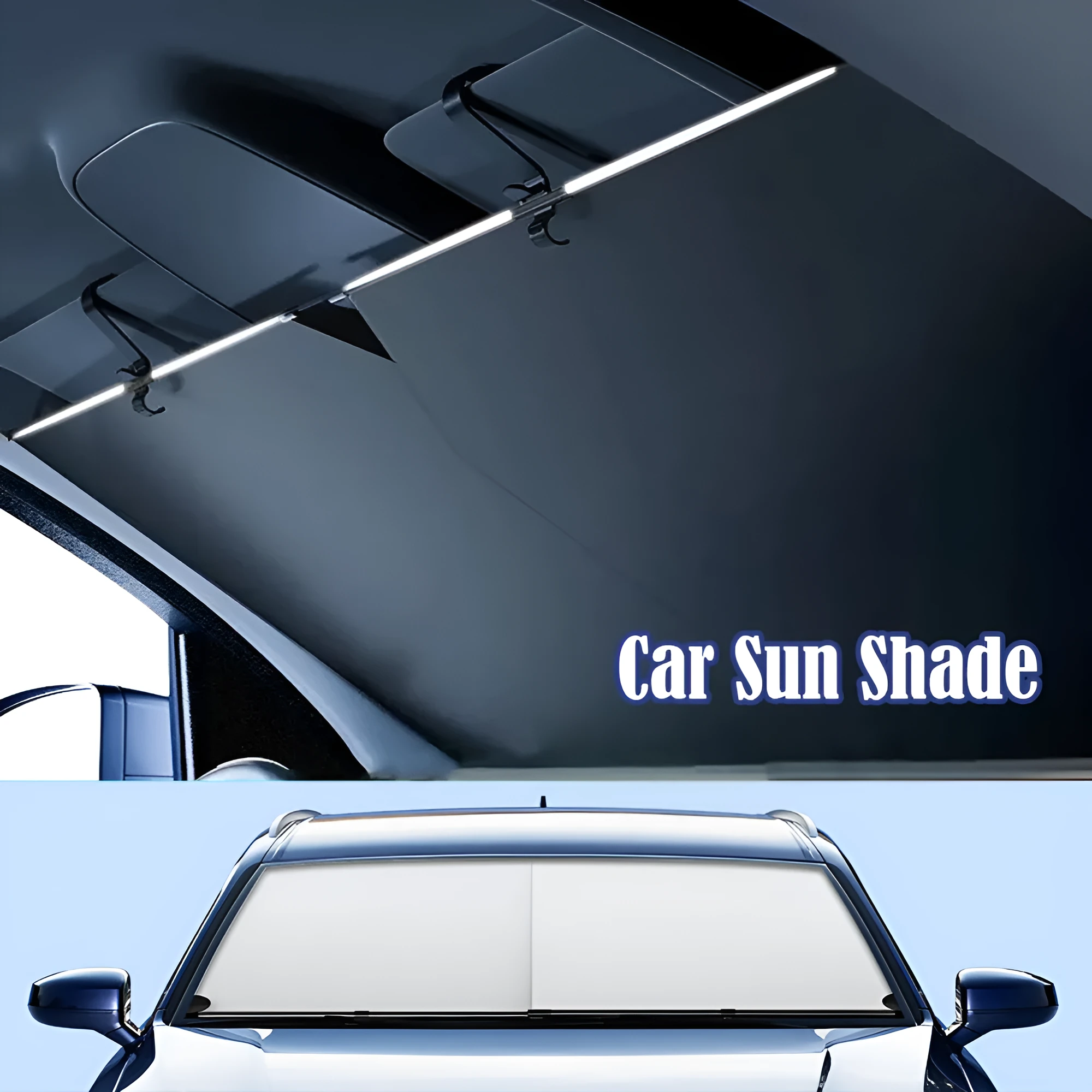 Automatic retractable car sunshade Oxford cloth front windshield thermal insulation cover