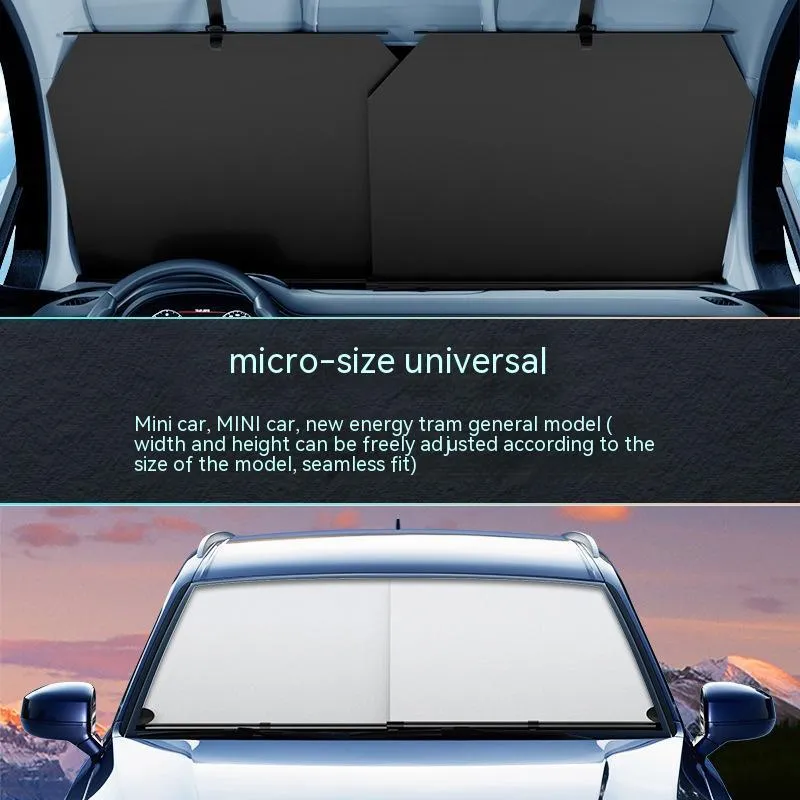 Automatic retractable car sunshade Oxford cloth front windshield thermal insulation cover