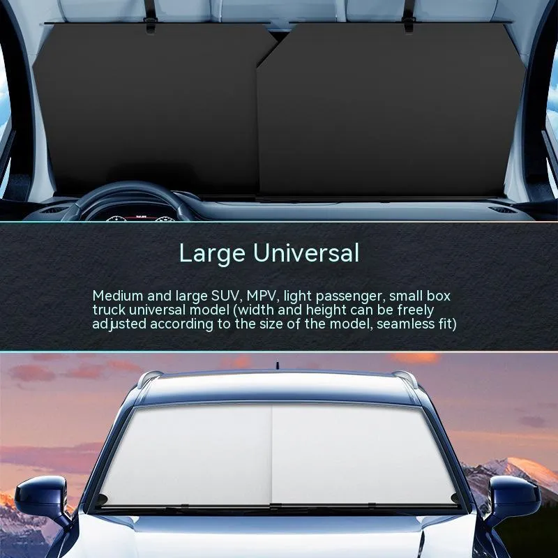Automatic retractable car sunshade Oxford cloth front windshield thermal insulation cover