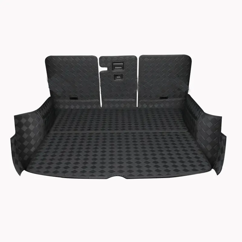 Leather trunk mat for Tesla Model 3 or Model Y boot in black, brown, or wine red.