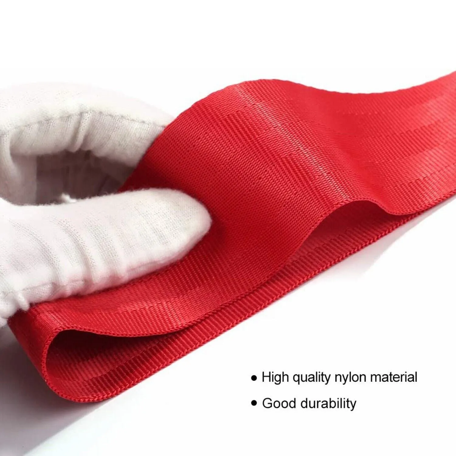 ABS nylon automotive trailer rope with front bumper ribbon in red, blue, purple, gold, or black colour options