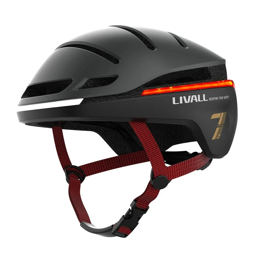 Smart bicycle night riding safety helmet with flash control in Aurora Purple colour