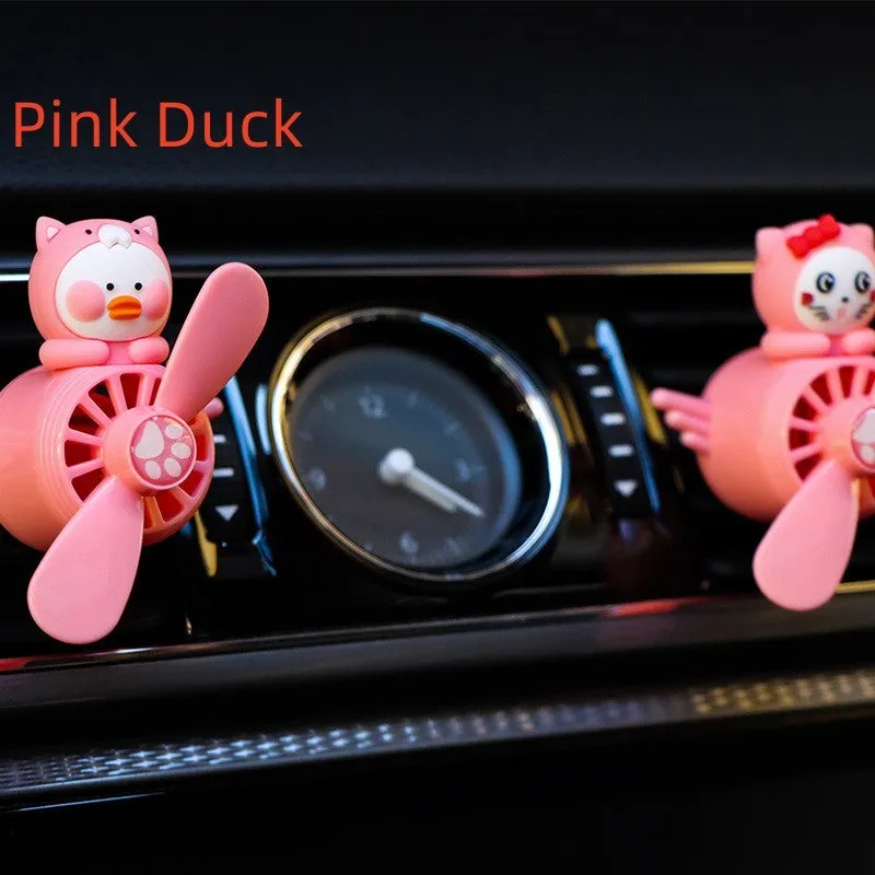 Black husky car air vent aromatherapy ornament with clip attachment