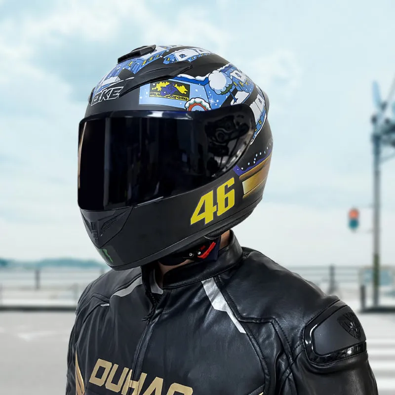 ABS motorcycle helmet for electric vehicles in grey and yellow colour options showing six available sizes