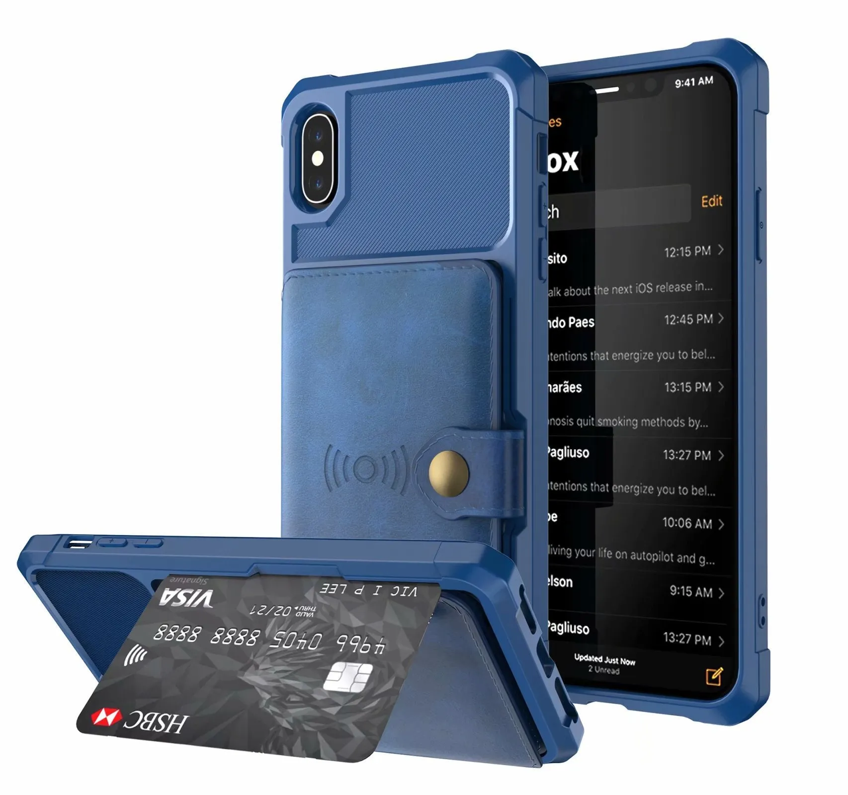 Geometric pattern PU leather back cover mobile phone case in five colours for iPhone and Samsung models.