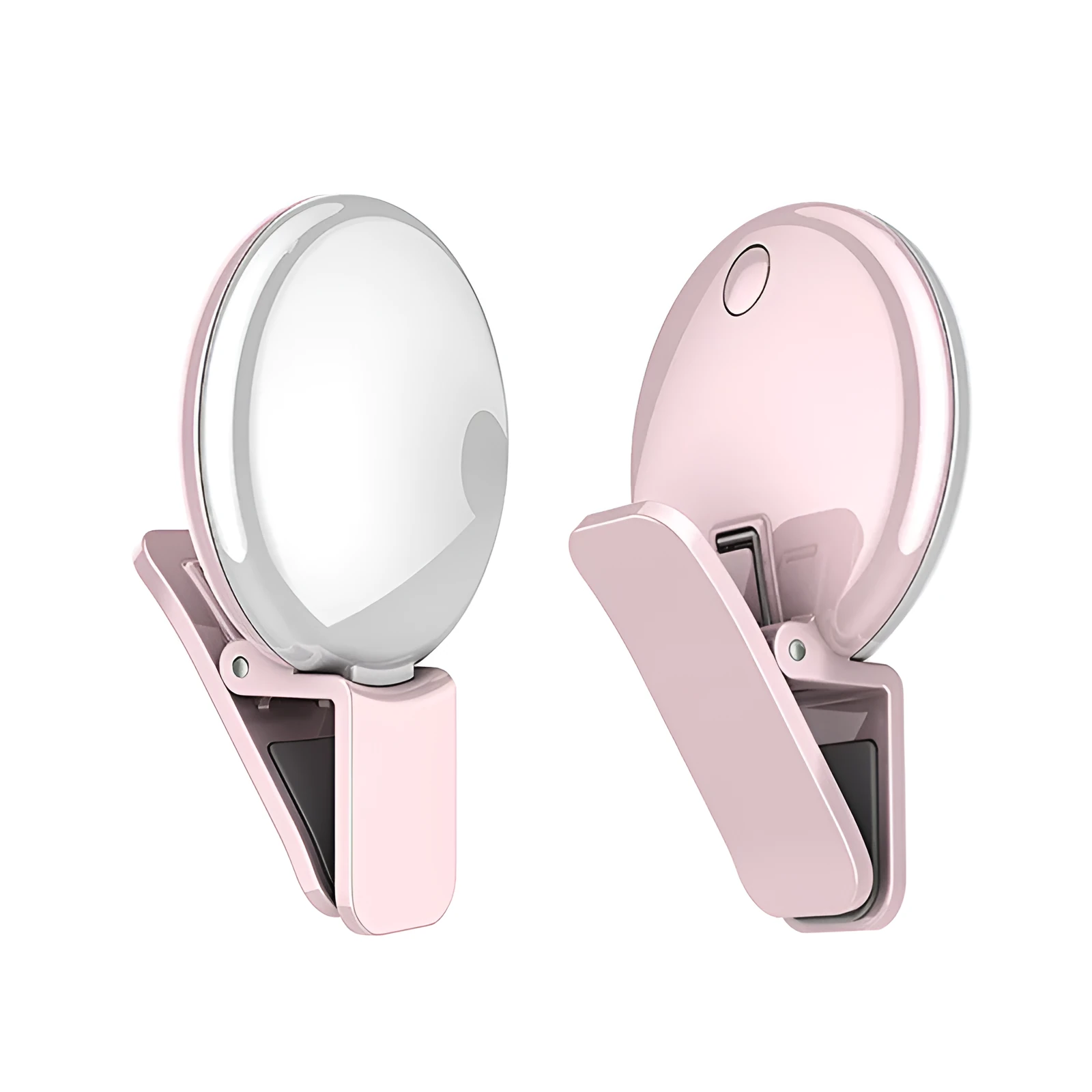 Mobile phone selfie fill light with continuous LED illumination and adjustable brightness settings
