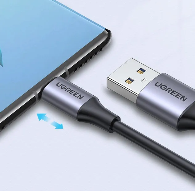 Black Lvlian 1 metre mobile phone charging and data cable with straight connectors.