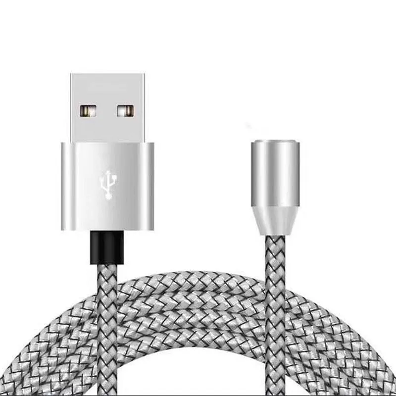 3-in-1 magnetic charging cable with Android, Type C, and Apple connectors in multiple colours
