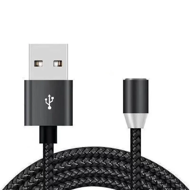 3-in-1 magnetic charging cable with Android, Type C, and Apple connectors in multiple colours