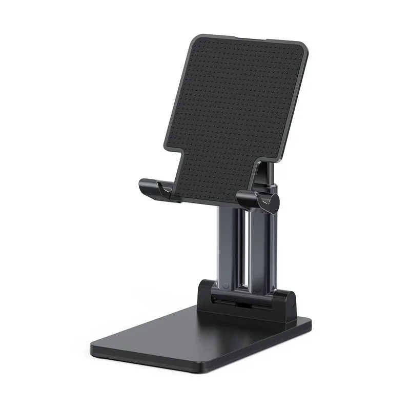 Black and white universal dual-rod adjustable desktop bracket for phablet phones