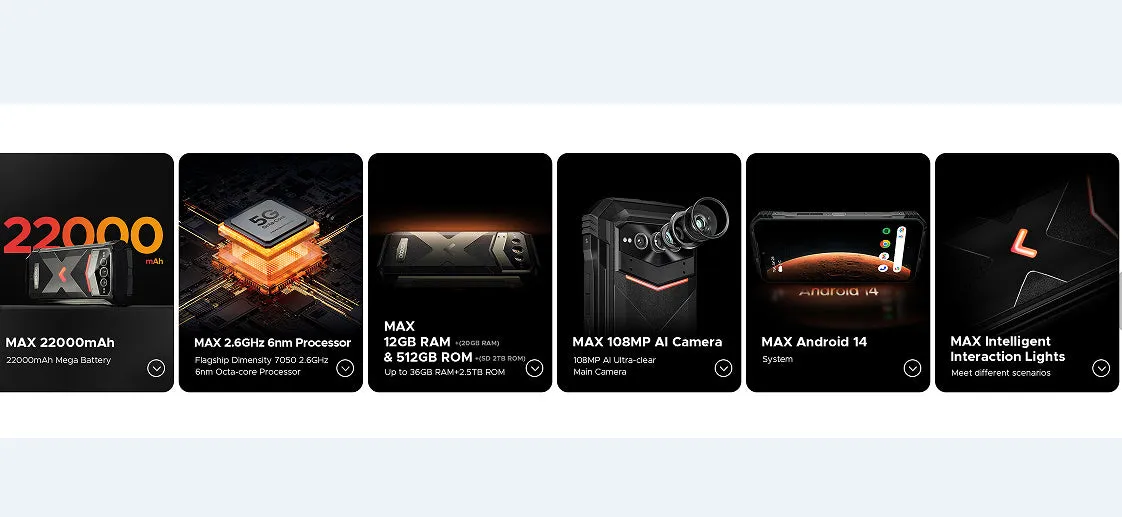 VMAX PRO mobile phone in black or grey colour with plastic construction and included charger