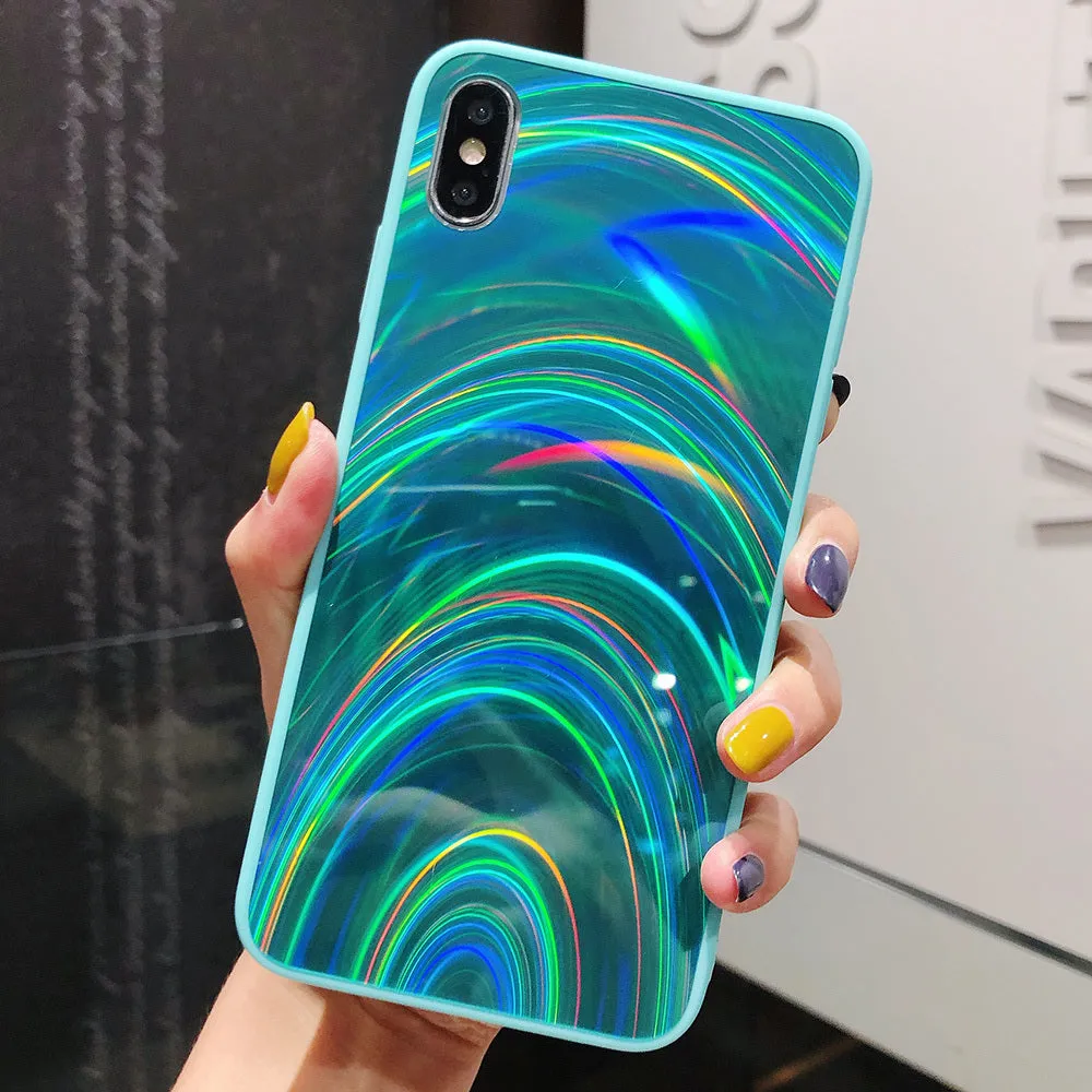 Marble pattern shockproof silicone phone case for Samsung models in multiple colours.