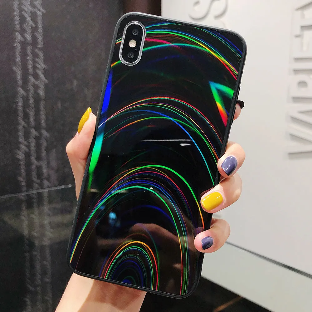 Marble pattern shockproof silicone phone case for Samsung models in multiple colours.
