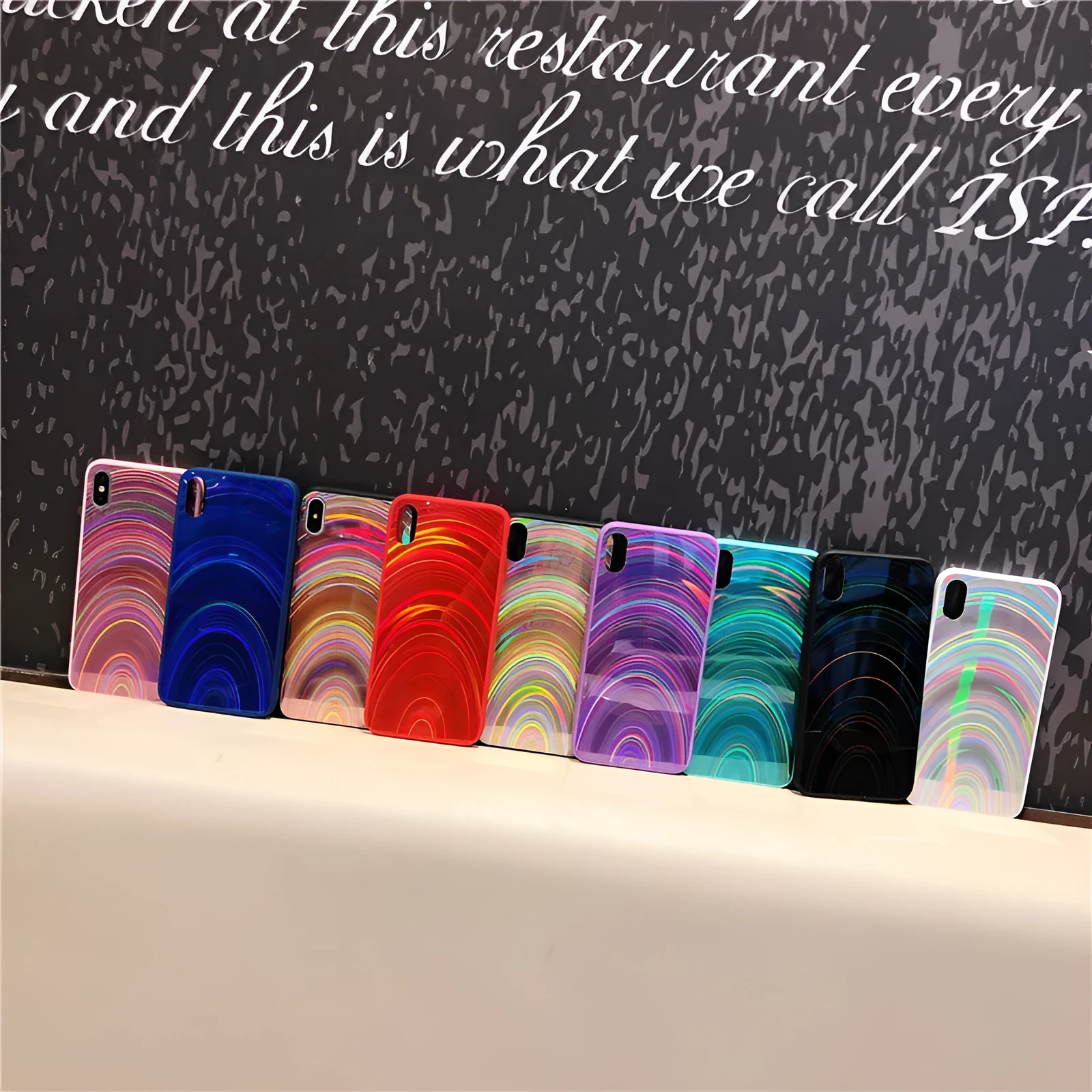 Marble pattern shockproof silicone phone case for Samsung models in multiple colours.