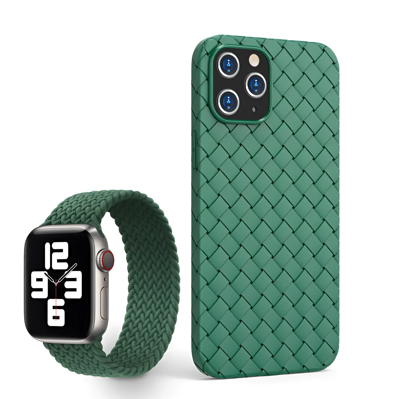 Woven breathable soft TPU iPhone case for iPhone 12 series in five solid colour options