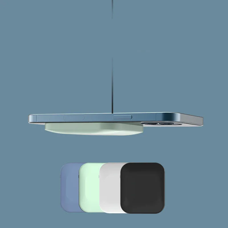Magsafe-compatible power bank for iPhone wireless charging in black, blue, green or white colours