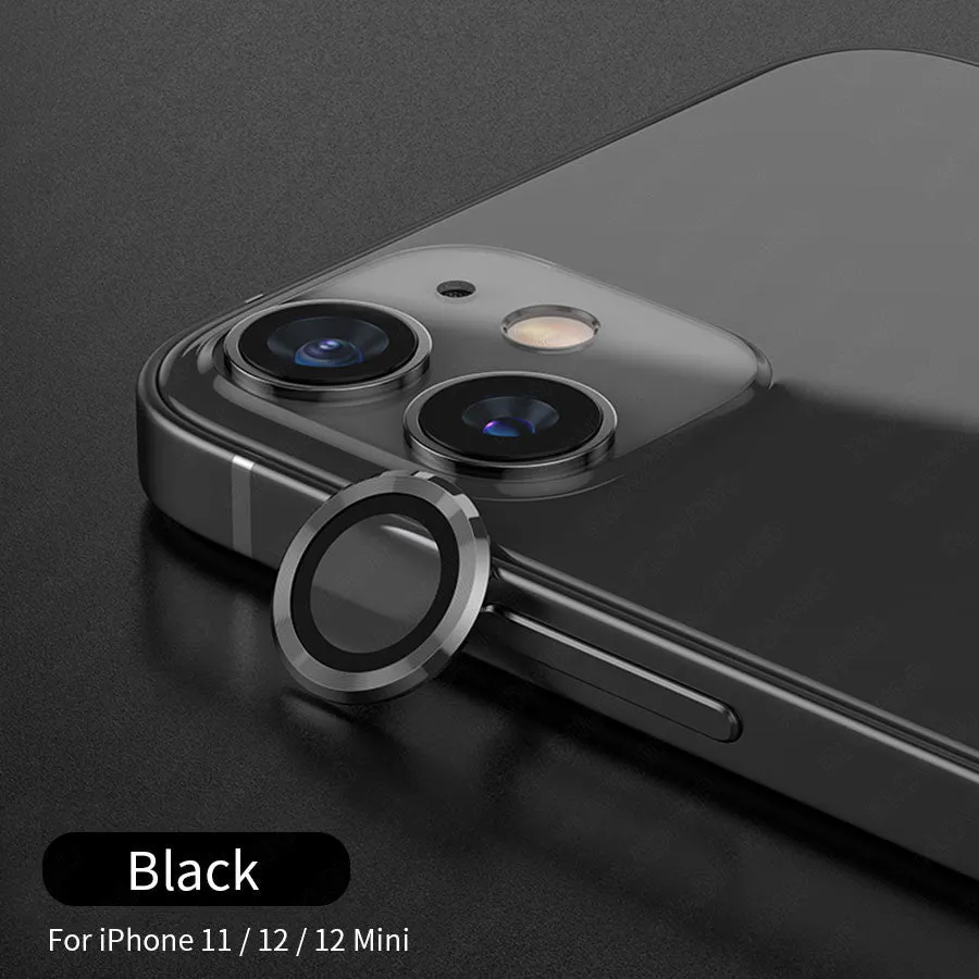 Hawk Eye metal tempered glass camera lens protector film for iPhone in multiple colours