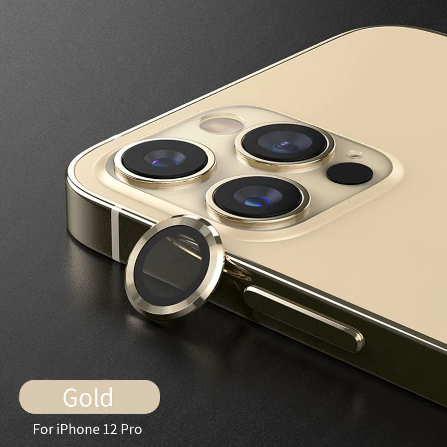 Hawk Eye metal tempered glass camera lens protector film for iPhone in multiple colours
