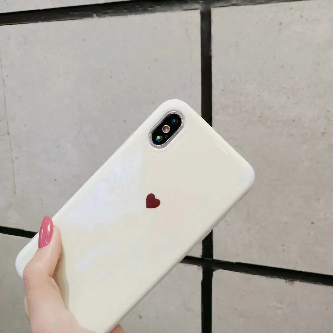 Transparent iPhone case with blue light style pattern showing through clear back cover