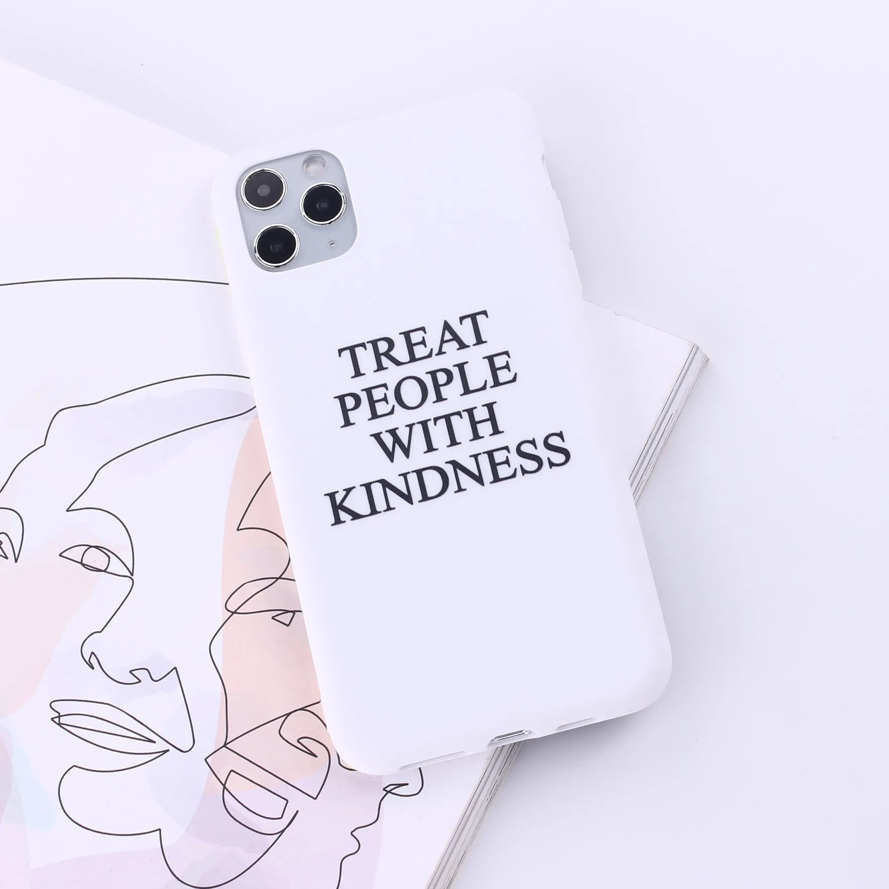 Printed TPU back cover phone case for iPhone and Samsung models in assorted colours.
