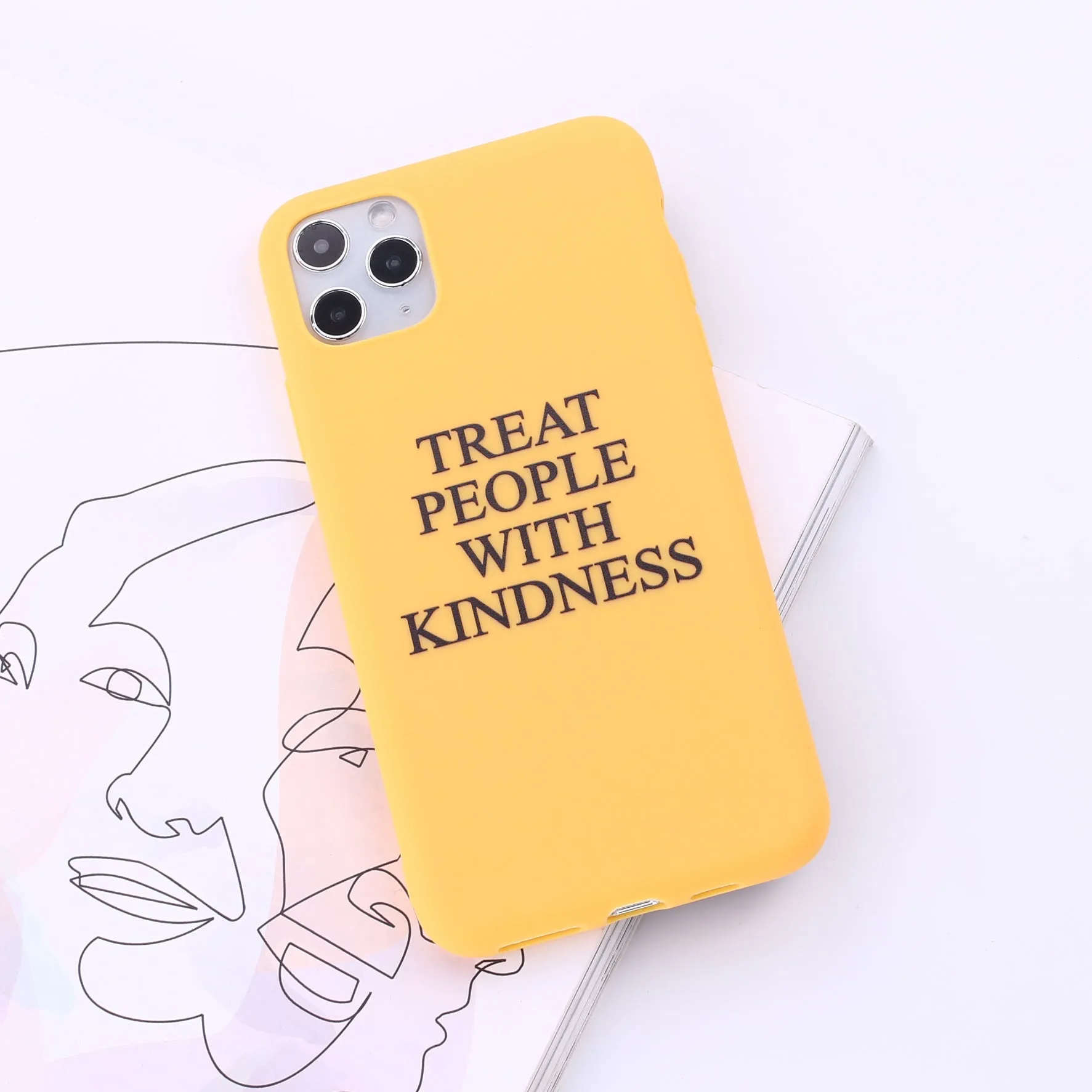 Printed TPU back cover phone case for iPhone and Samsung models in assorted colours.