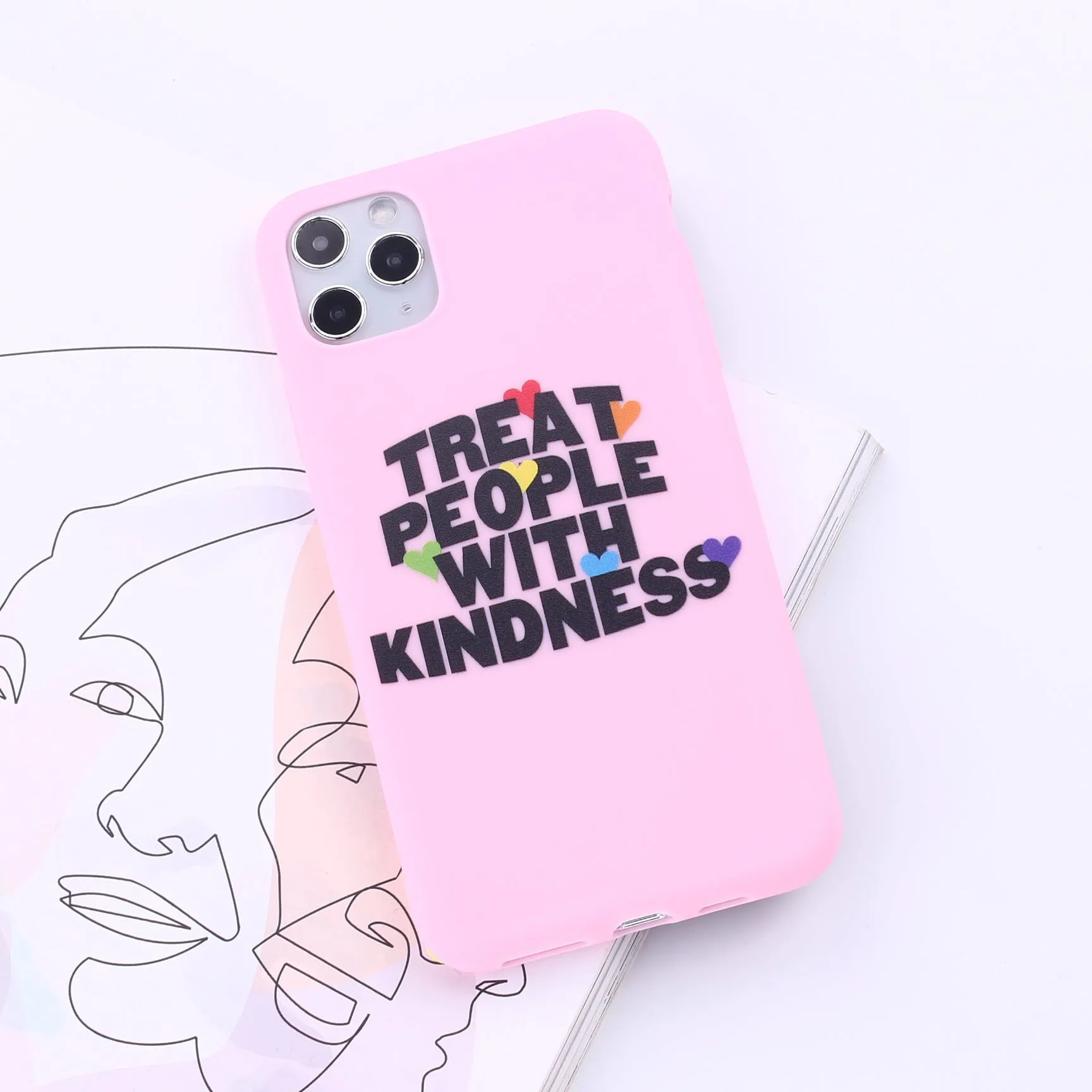 Printed TPU back cover phone case for iPhone and Samsung models in assorted colours.