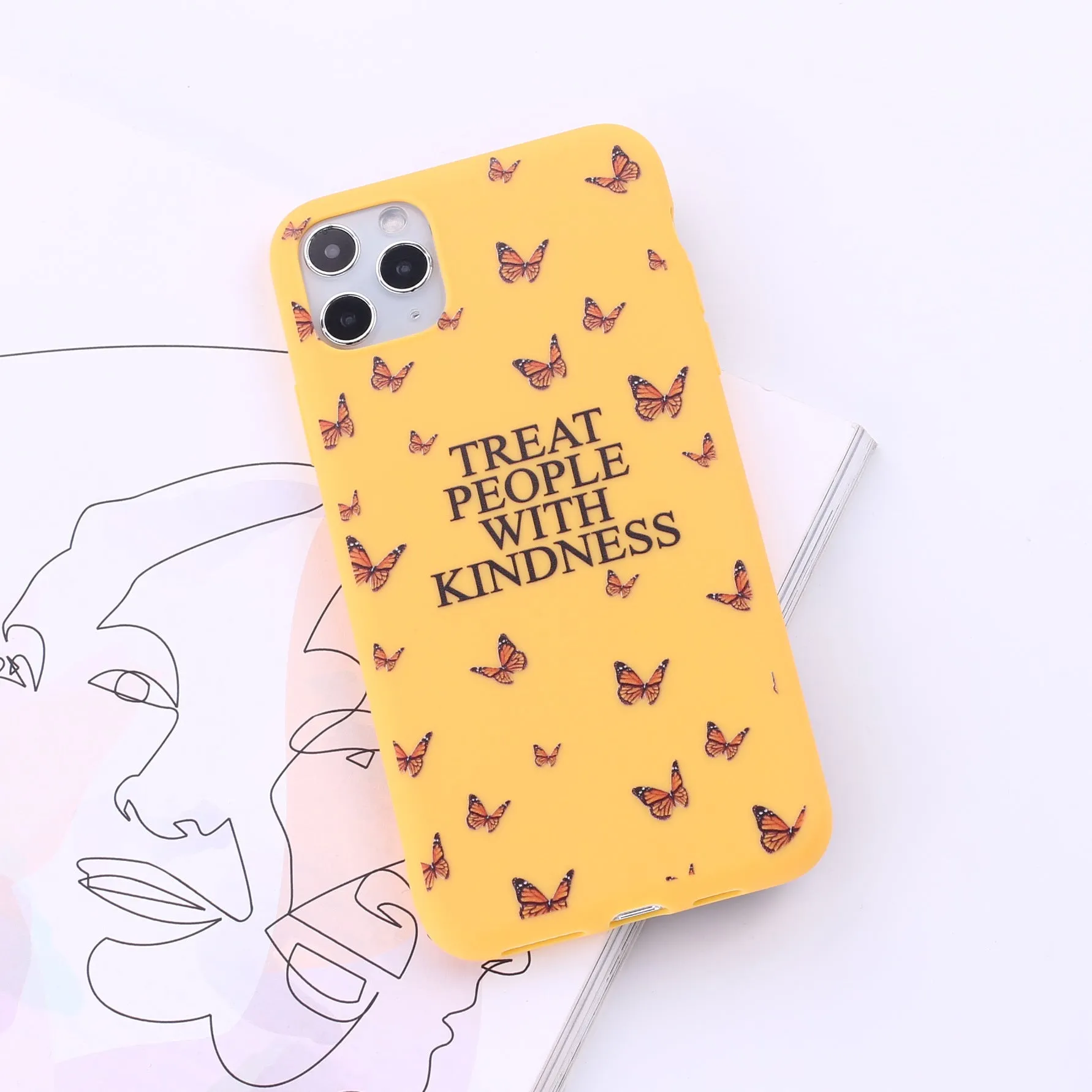 Printed TPU back cover phone case for iPhone and Samsung models in assorted colours.