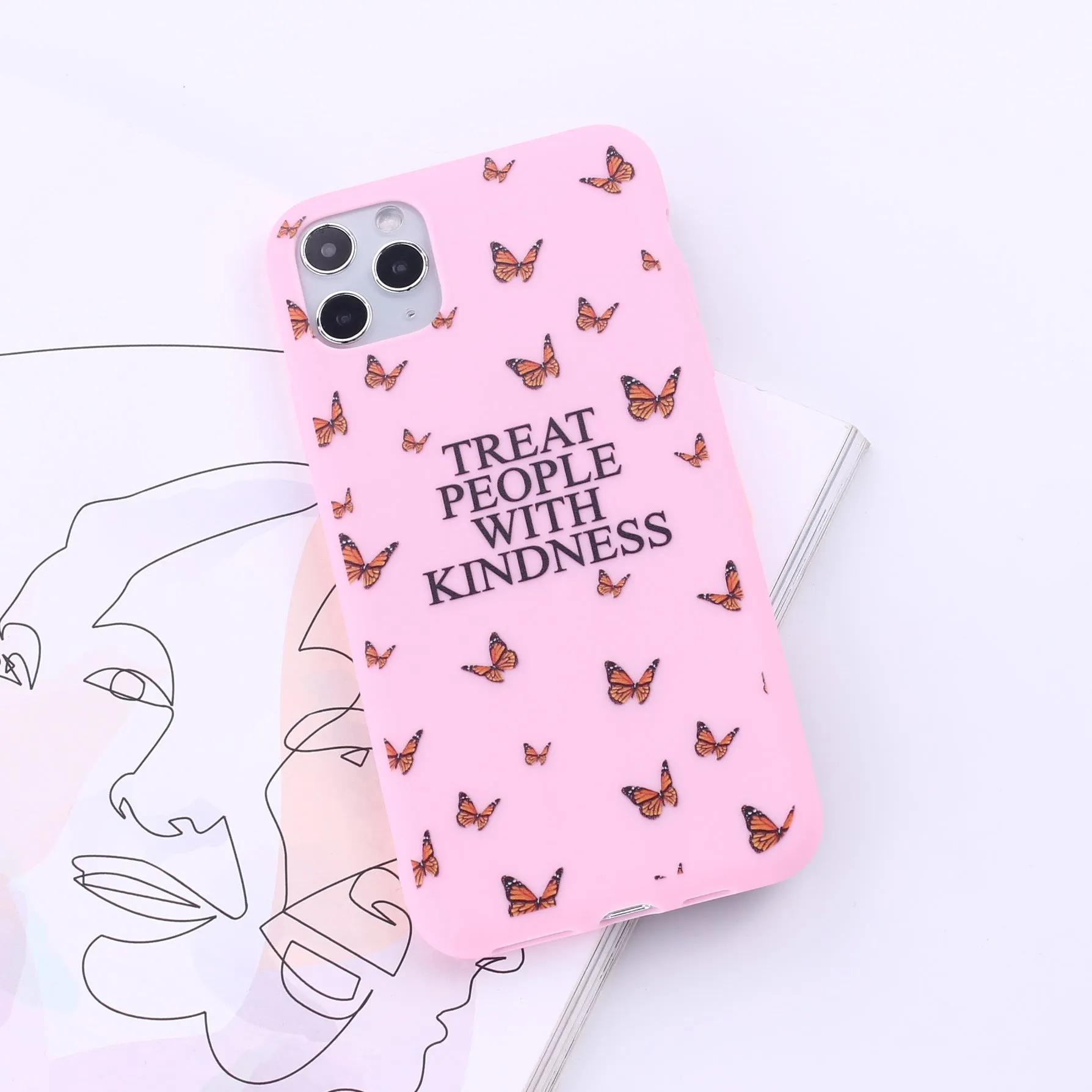 Printed TPU back cover phone case for iPhone and Samsung models in assorted colours.