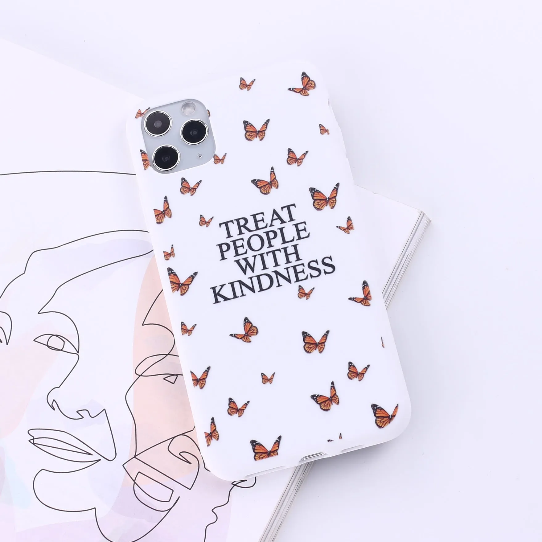 Printed TPU back cover phone case for iPhone and Samsung models in assorted colours.