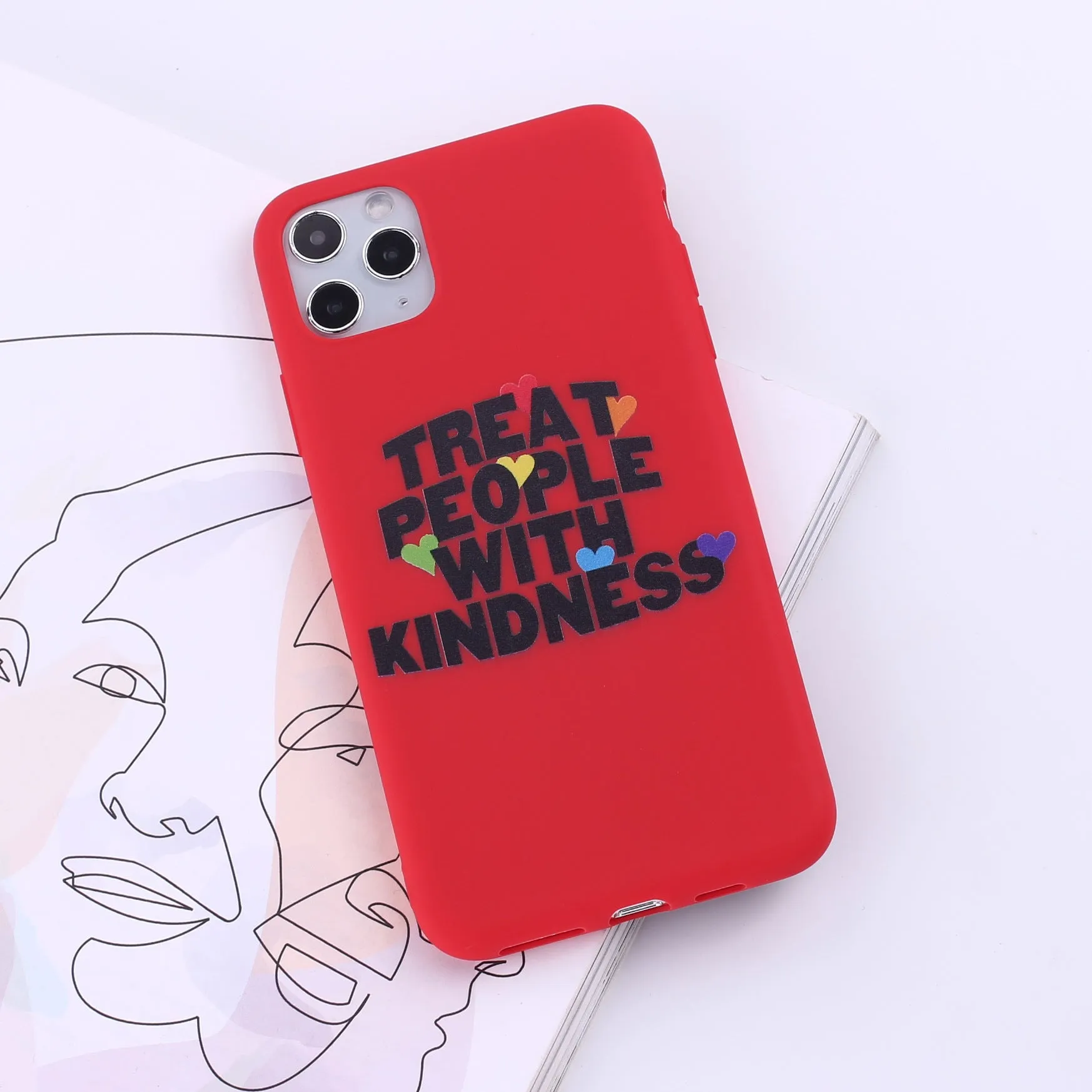 Printed TPU back cover phone case for iPhone and Samsung models in assorted colours.