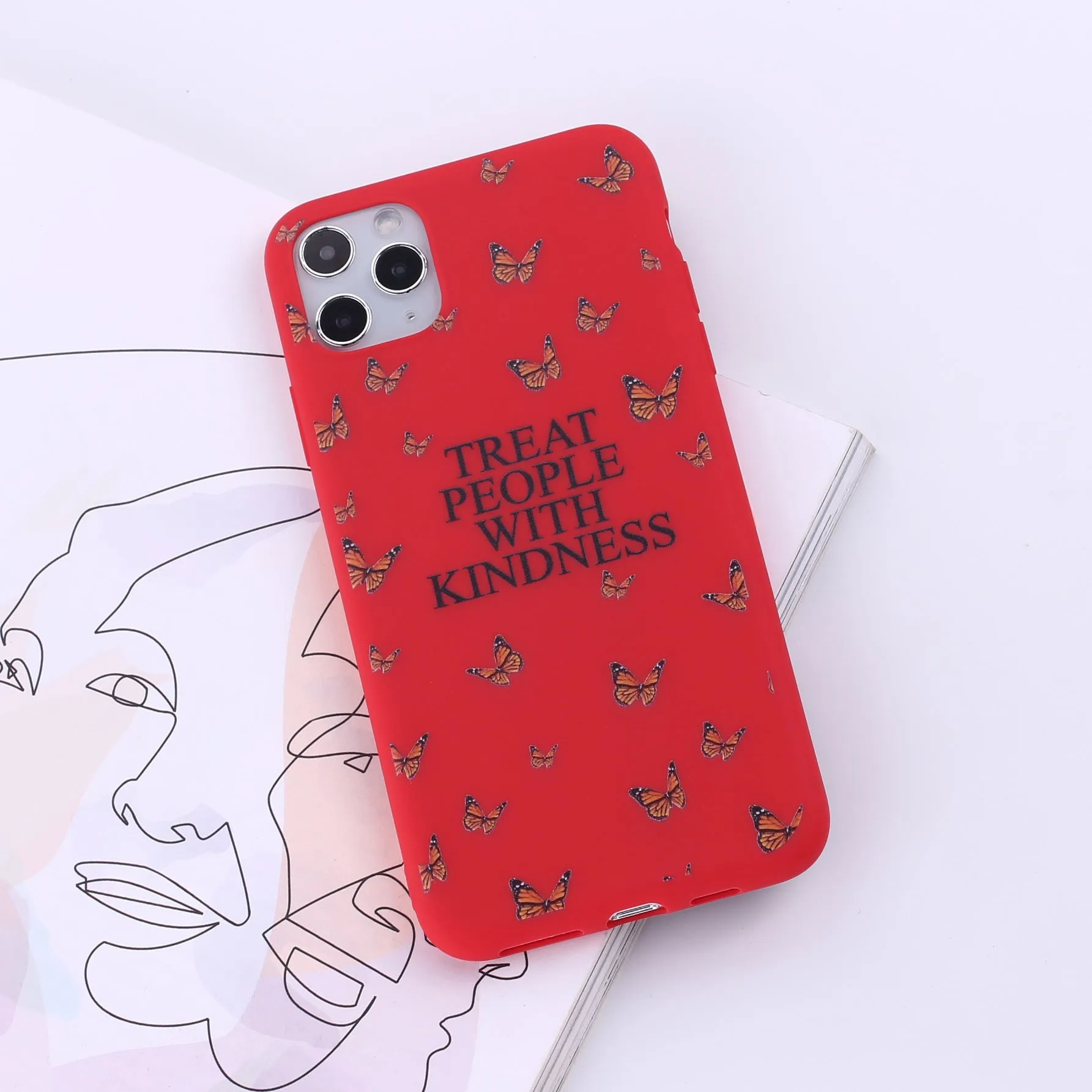 Printed TPU back cover phone case for iPhone and Samsung models in assorted colours.