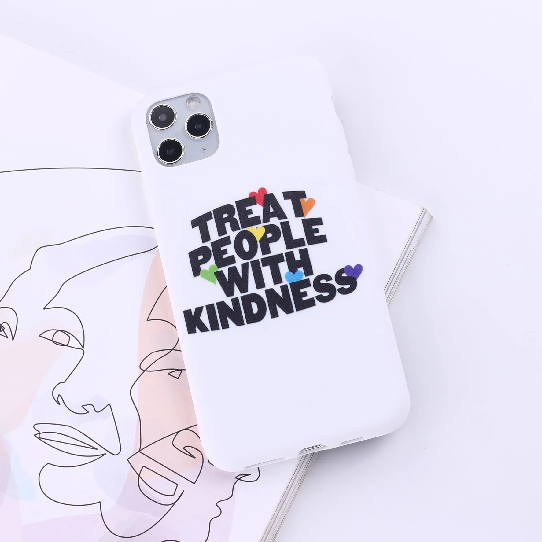 Printed TPU back cover phone case for iPhone and Samsung models in assorted colours.